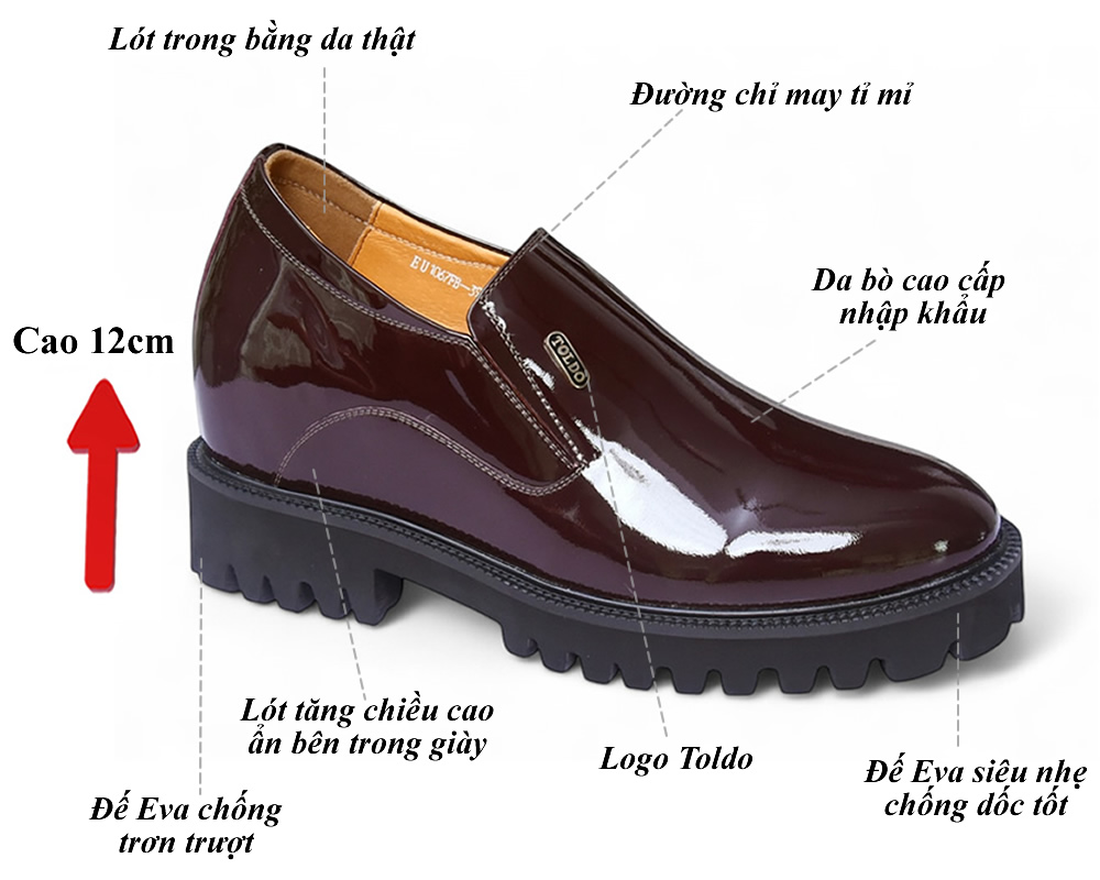 Giày tăng 12cm chiều cao siêu nhẹ 10